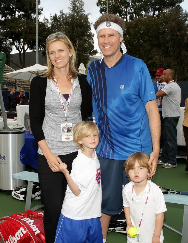 Ferrell and his family attend the K-Swiss Global Tennis Showdown to benefit the Swedish School of LA at the Los Angeles Tennis Center at UCLA on May 2, 2009. (Photo: Noel Vasquez via Getty Images)