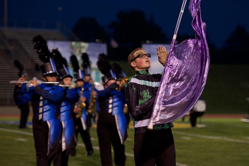 The Bensalem marching band performs before the game against Pennridge on Friday, Oct 8, 2021.
