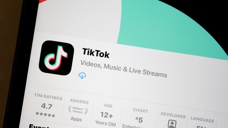 PHOTO: In this photo illustration, the TikTok app is displayed on an iPhone screen on April 24, 2024 in Miami. (Joe Raedle/Getty Images, FILE)