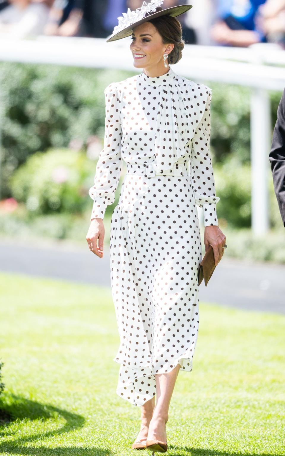 Catherine, Duchess of Cambridge attends Royal Ascot at Ascot Racecourse on June 17, 2022 in Ascot, England