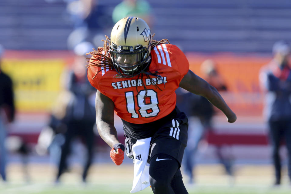 Shaquem Griffin of UCF is headed to the NFL Scouting Combine. (AP Photo)