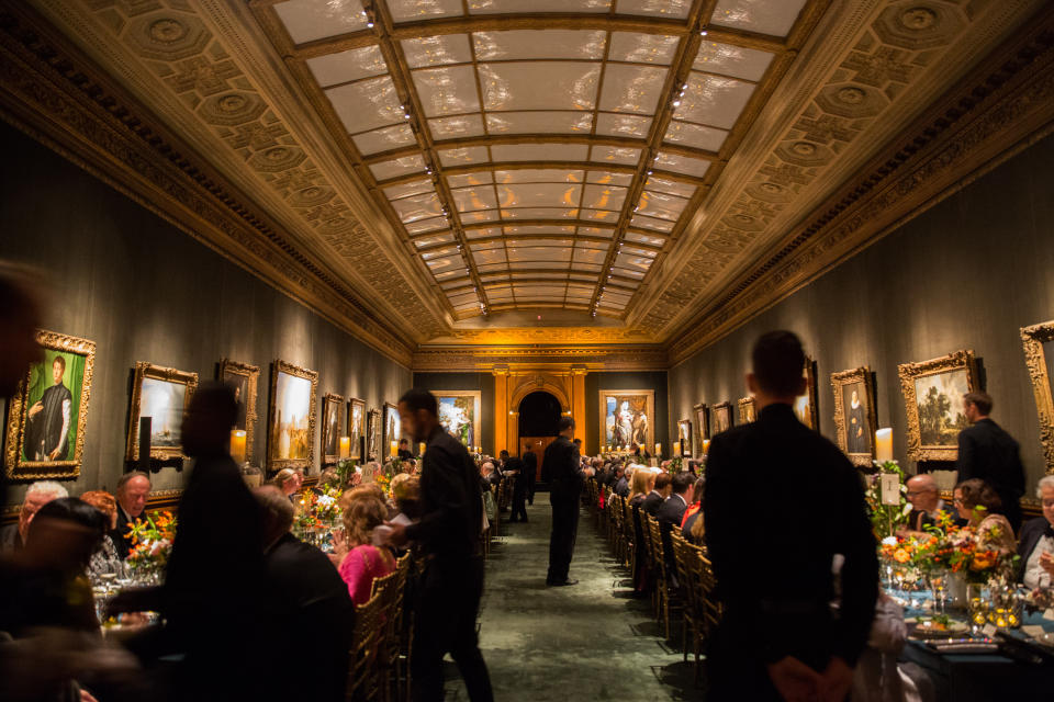 <p>The Frick's annual Autumn Dinner is the only time attendees are invited to dine in the museum's picture galleries.</p>