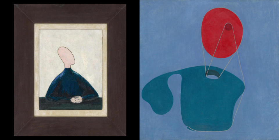 Works by Meret Oppenheim. Left: 