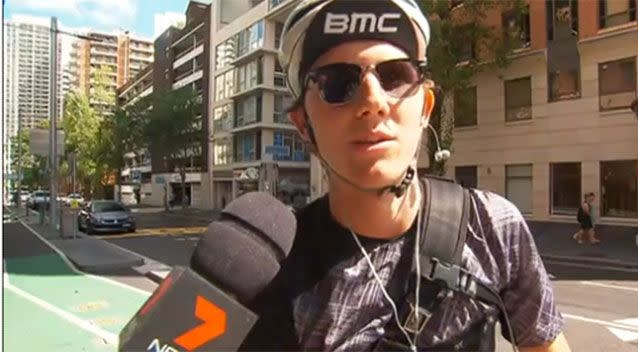 A cyclist told 7 News the new one-metre rule was a step in the right direction. Photo: 7 News