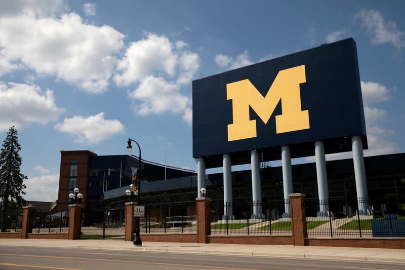 FILE PHOTO: An empty Michigan Stadium is seen on the University of Michigan campus in Ann Arbor