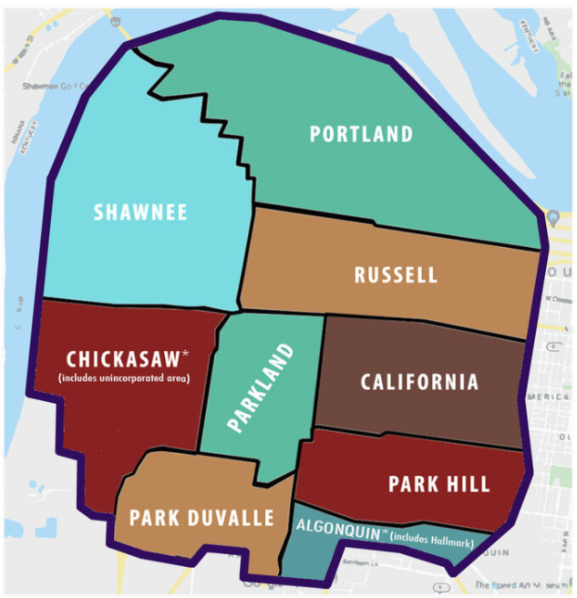 There are nine neighborhoods within Louisville's West End, where 10 wall-to-wall magnets are located.