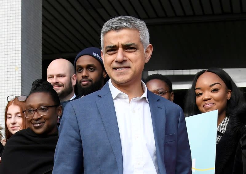 FILE PHOTO: Mayor of London Sadiq Khan launches his re-election campaign in London