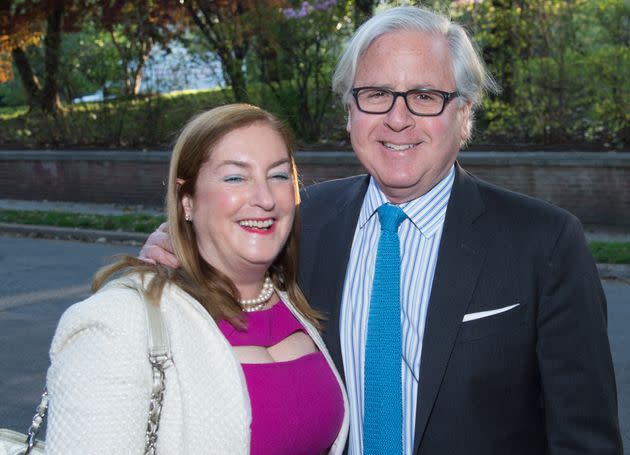 Howard Fineman and his wife, Amy Nathan, in 2015 in Washington, DC.