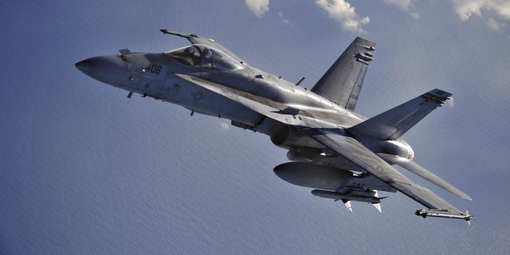 A U.S. Navy F/A-18 Hornet strike fighter participates in Rim of the Pacific 2010. RIMPAC is a biennial, multinational exercise designed to strengthen regional partnerships and improve interoperability.