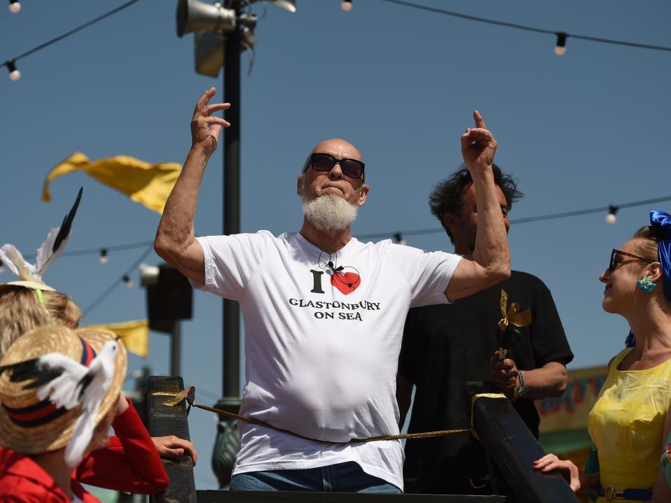 Michael Eavis opens a new area of the long-running festival during Glastonbury 2019AFP via Getty Images