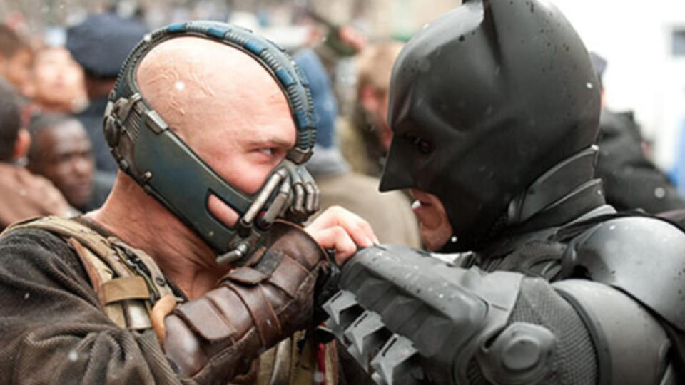 Tom Hardy excels as Bane in The Dark Knight Rises.<p>Warner Bros.</p>