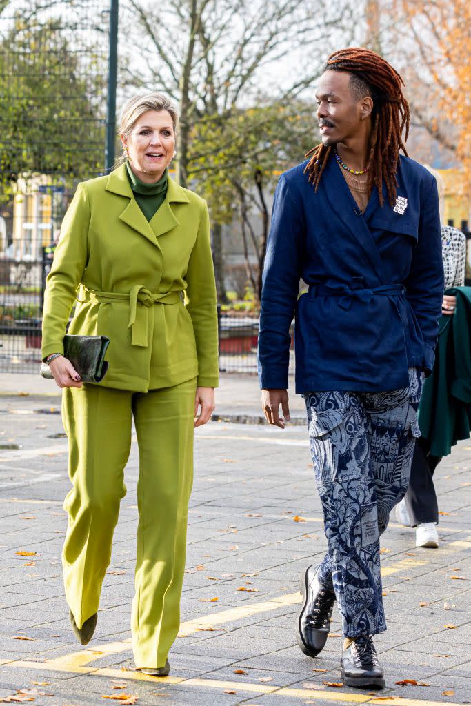 queen maxima of the netherlands visits music project prior to christmas concert in haarlem