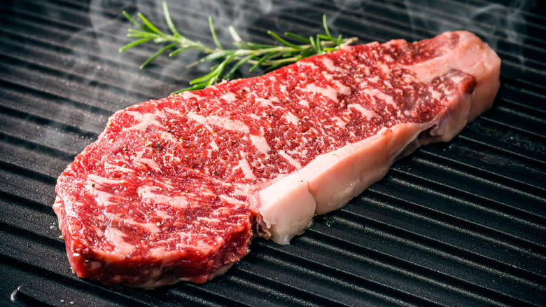 Japanese wagyu beef steak raw 