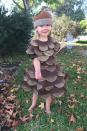 <p>This <a href="https://nuggetlands.com/pine-cone-halloween-costume-diy/" rel="nofollow noopener" target="_blank" data-ylk="slk:little pine cone creation;elm:context_link;itc:0;sec:content-canvas" class="link ">little pine cone creation</a> is perfect for Halloween or just anyone who is <em>really</em> into fall. </p>