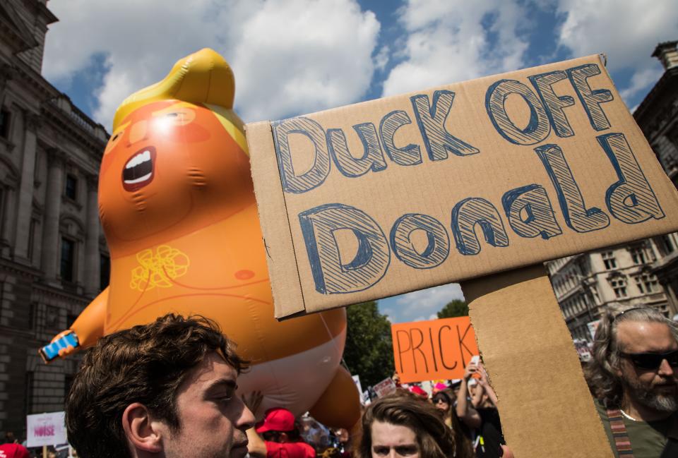 Demonstrations against Donald Trump’s London visit (Rex)