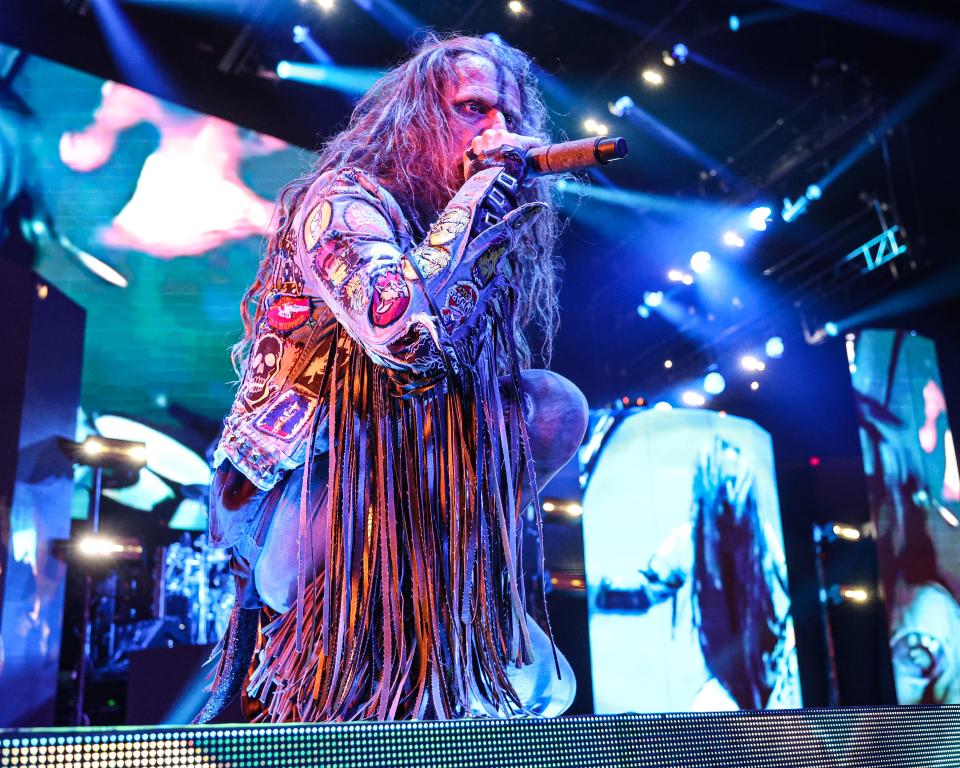 Rob Zombie brought his horror and sci-fi themed lyrics, along with his elaborate “shock rock” theatrical show, to Wells Fargo Arena on Saturday, Sept. 2, 2023.