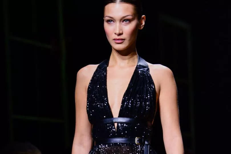 Bella Hadid walks the runway at the  Michael Kors