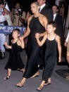 <p>The two eldest Willis girls arrived at the Ziegfeld Theater in New York City with their mom for the premiere of her film <em>Striptease. </em>From the black tank top dresses, to the buzz cut hair, this was an exceptionally twinning moment for Moore and her daughters. </p>