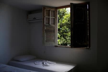 A room at Tiki hostel is seen in Cantagalo favela in Rio de Janeiro, Brazil, May 1, 2016. REUTERS/Pilar Olivares