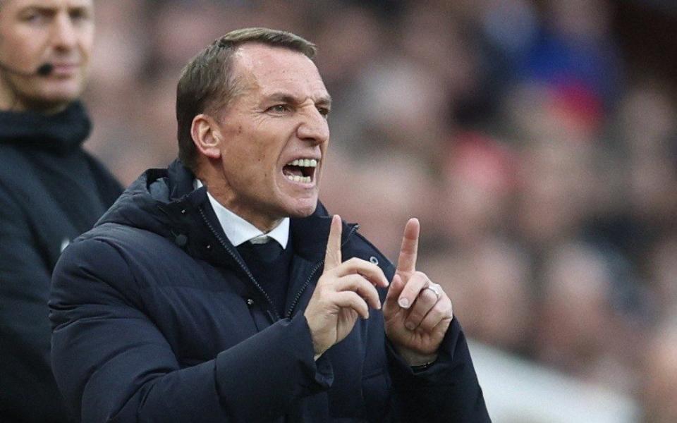 Brendan Rodgers on the touchline at Villa Park - Leicester's Tete: The little name with a big part to play in survival push - David Klein/Reuters