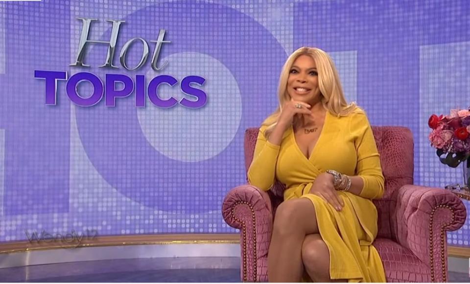 Wendy Williams, the host of “The Wendy Williams Show,” calls out ex-husband during ‘Hot Topics’ segment. (Via screenshot)