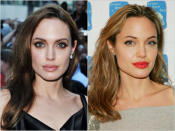 <div class="caption-credit"> Photo by: Stylecaster Pictures</div>With those big red lips, Angelina looks much better with brunette hair, opposed to her God-given dirty blonde. <br>