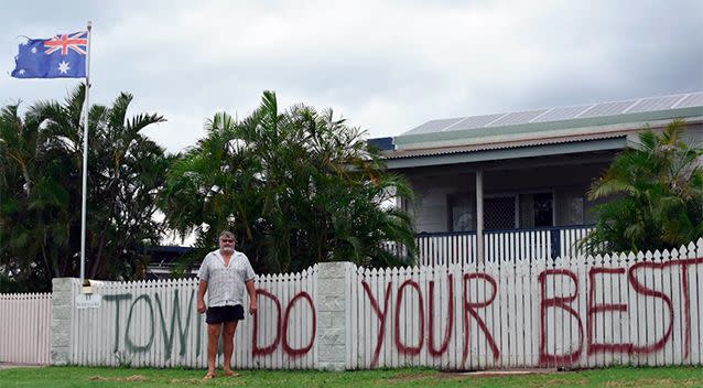 Residents react to news Cyclone Debbie will hit Queensland on Tuesday. Photo: AAP