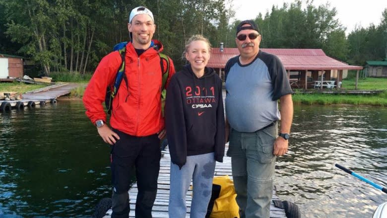 'My ideal day': Dionne Tatlow swims across Lac La Ronge, Saskatchewan