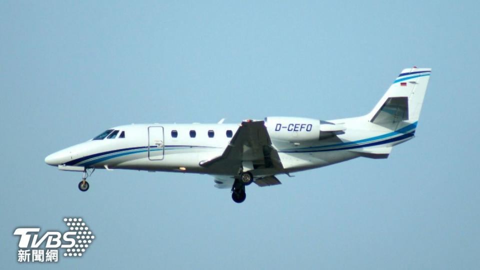 與誤闖華府上空後墜毀的私人客機同型，賽斯納旗下「Cessna Citation」系列的噴射客機。（圖／達志影像美聯社）