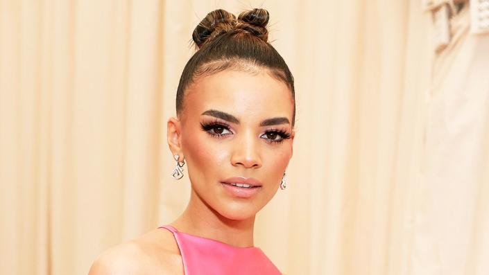 Leslie Grace attends The 2021 Met Gala Celebrating In America: A Lexicon Of Fashion at Metropolitan Museum of Art on September 13, 2021 in New York City.