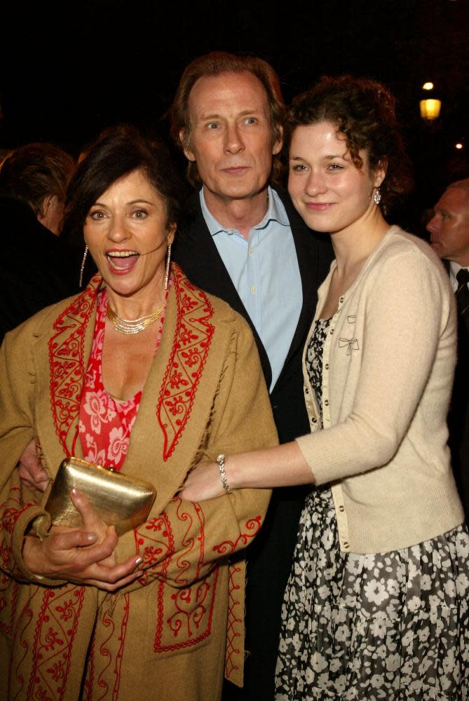 At the Paris premiere of Love, Actually in 2003, with Diana Quick and Mary Nighy.