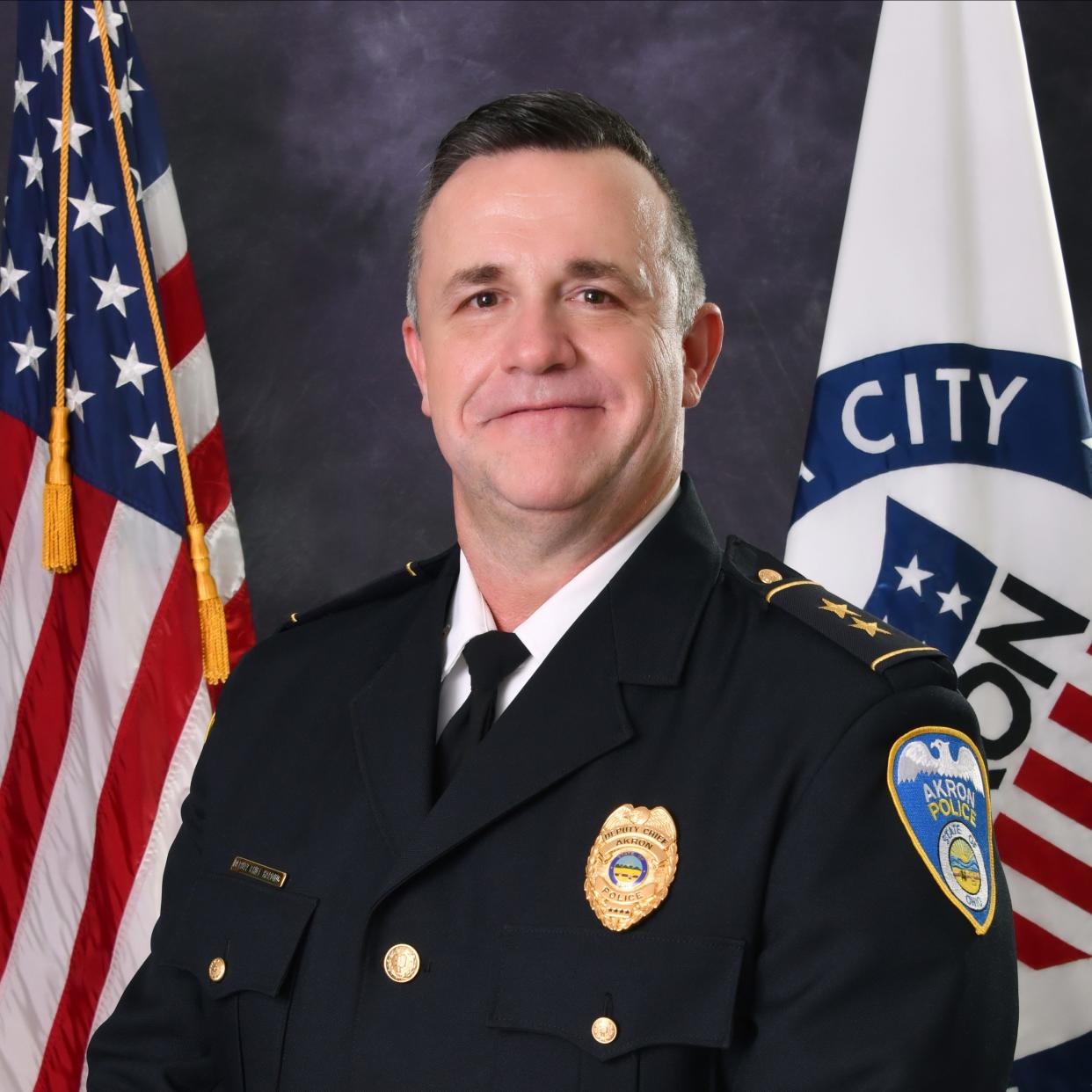 Akron Police Department Deputy Chief Brian Harding will step into the role of acting chief on Jan. 1 as Akron conducts a nationwide search for Chief Steve Mylett's replacement.