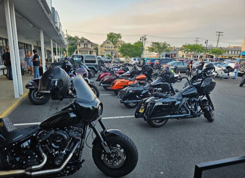 An array of motorcycles seen at a previous Simply Southern Bike Night in Belmar.