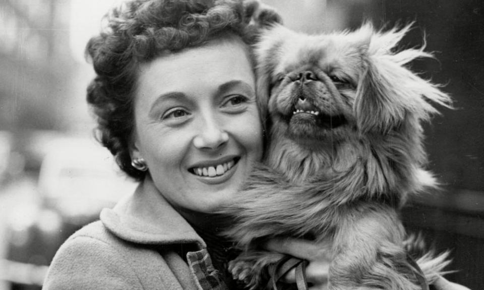 Pearl Carr with her dog Sammy in 1953