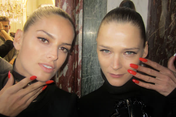 Lengthy long nails graced the runway at Ungaro.