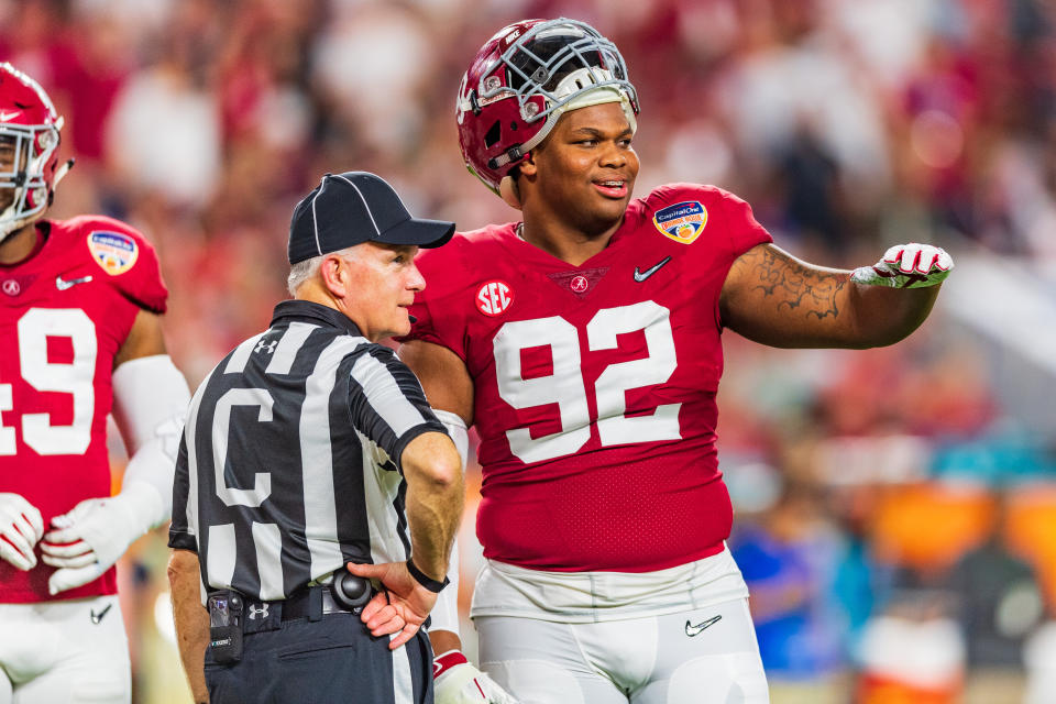 Quinnen Williams is light on his feet and elusive for a big man, and will be a major force for Alabama
