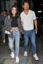 <p>Simu Liu and girlfriend Jade Bender hold hands while leaving dinner at Catch in West Hollywood on Aug. 12. </p>