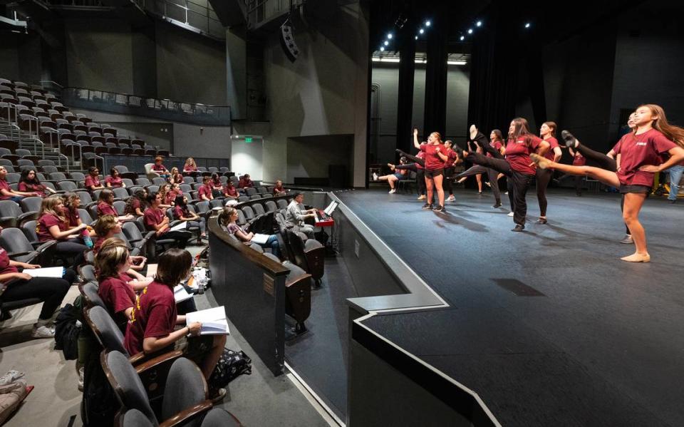 Members of YES Company rehearse for the upcoming production of “The Addams Family — School Edition” at the Gallo Center for the Arts in Modesto, Calif., Wednesday, July 5, 2023.