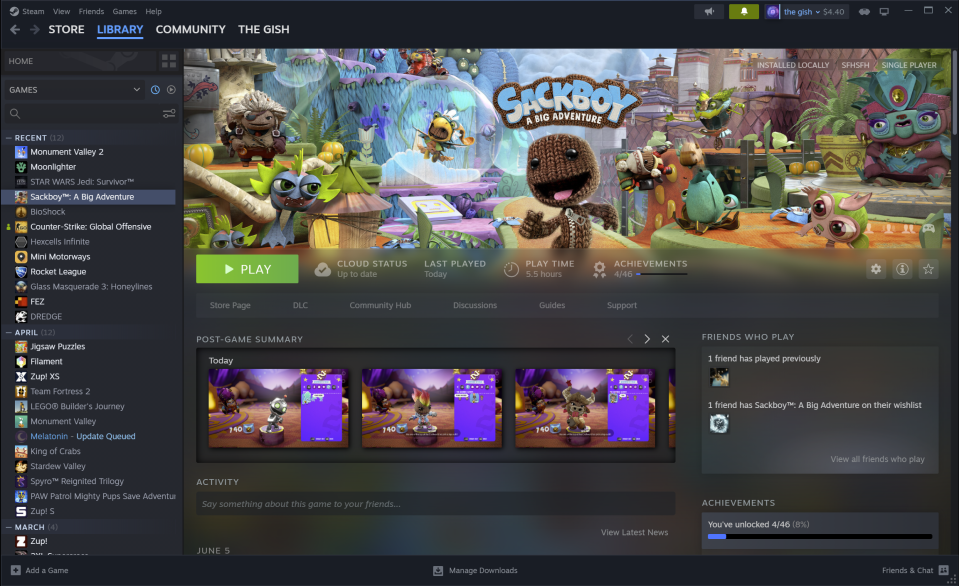 Screenshots of the new Steam user interface