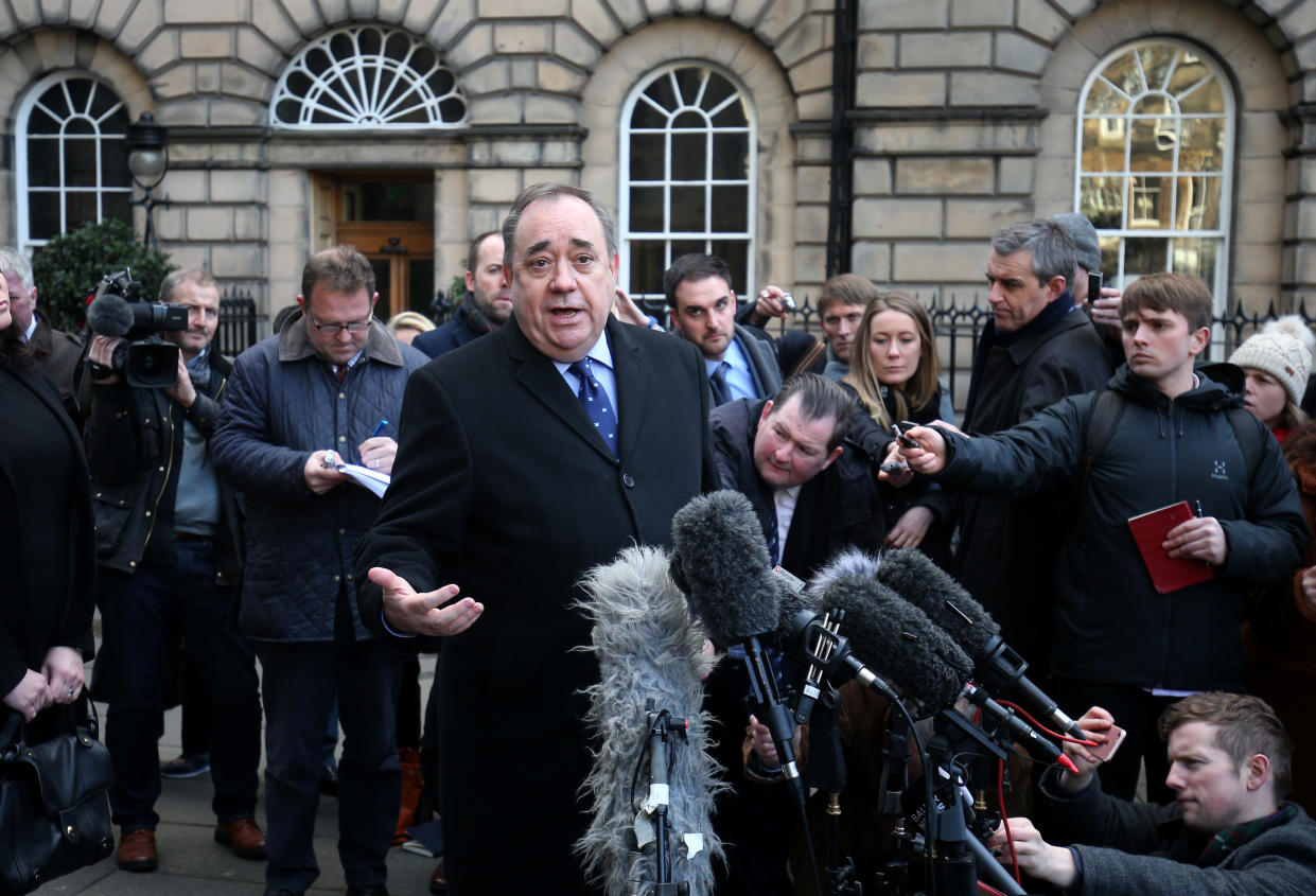 Alex Salmond said he felt he had ‘no option’ but to take the Scottish Government to court (Jane Barlow/PA)
