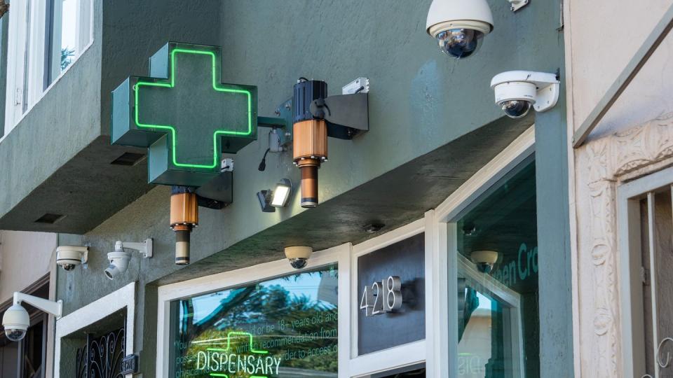 san francisco, ca august 31, 2019 green cross for a dispensary location in california for sale for of cannabis