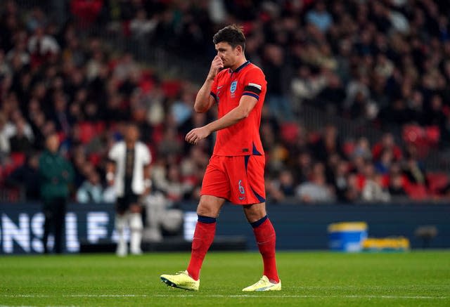 Harry Maguire endured a tough night in the 3-3 draw with Germany