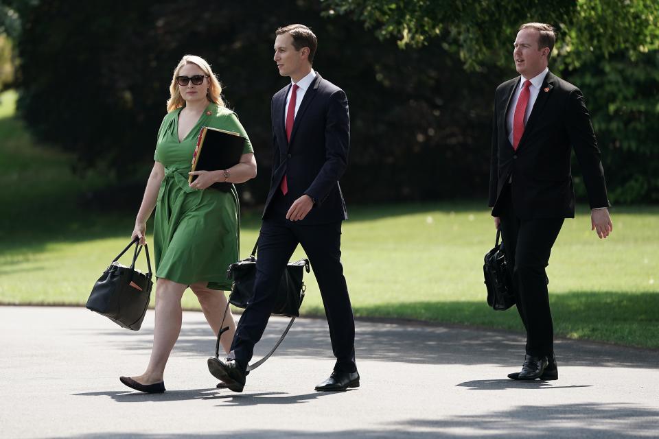 Jared Kushner leaving the White House in July 2019. (Photo by Chip Somodevilla/Getty Images)