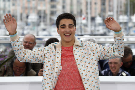 72nd Cannes Film Festival - Photocall for the film "Le jeune Ahmed" (Young Ahmed) in competition - Cannes, France, May 21, 2019. Cast member Idir Ben Addi poses. REUTERS/Eric Gaillard