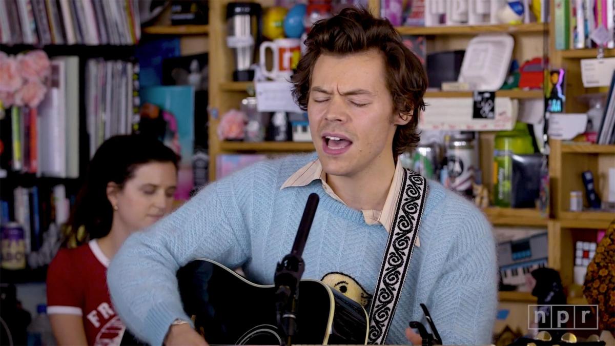 Harry Styles shows off his love of Packers for NPR's Tiny Desk Concert