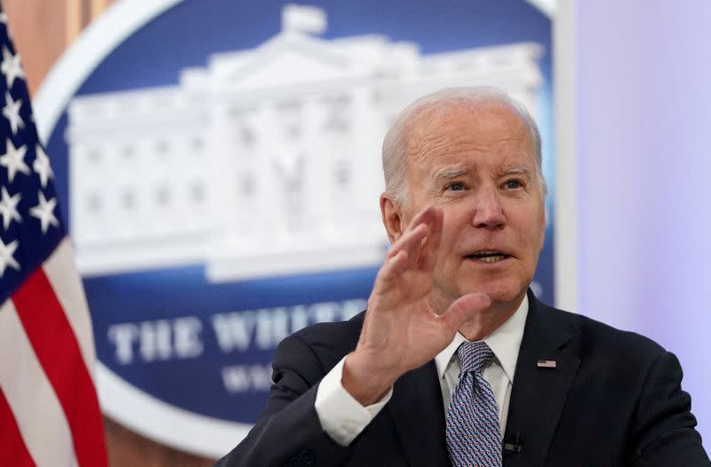 FILE PHOTO: U.S. President Biden Biden convenes a virtual leader-level meeting of the Major Economies Forum (MEF) in Washington