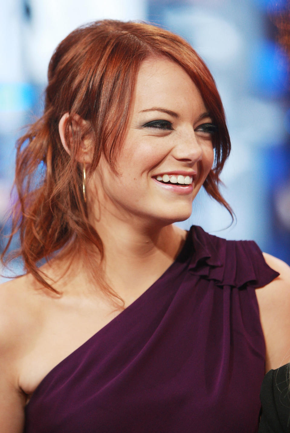 Emma Stone attends MTV's ''Total Request Live''&nbsp;in 2008.
