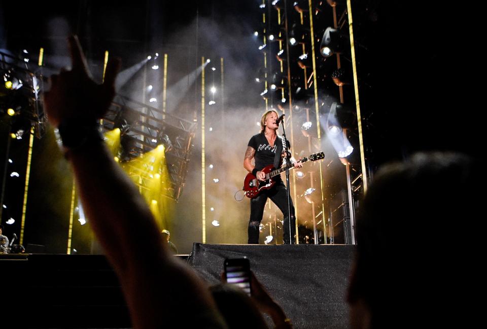 Keith Urban performs during CMA Fest at Nissan Stadium on Friday, June 9, 2023, in Nashville, Tennessee.