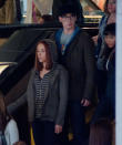 Captain America 2 filming in Cleveland, Ohio Scene shows Chris Evans and Scarlett Johansson kissing on the escalators in a subway