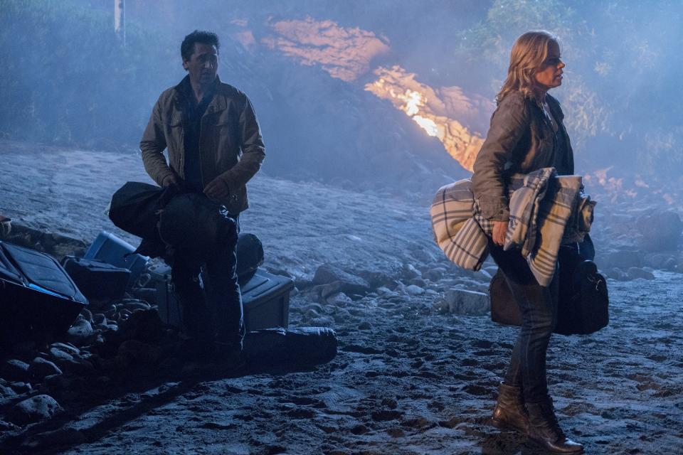 Cliff Curtis and Kim Dickens in "Fear the Walking Dead."Richard Foreman Jr. | AMC, TNS